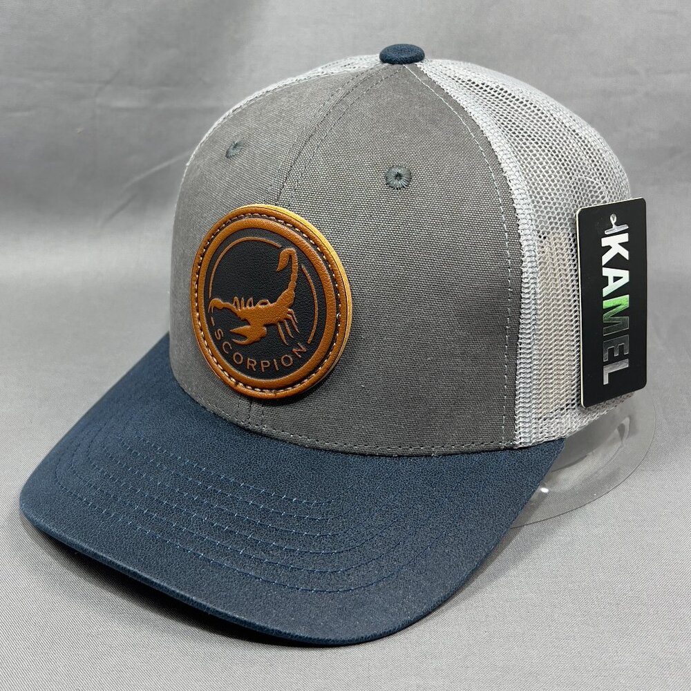 Kamel Scorpion Snapback Cap Hat Gray Trucker West… - image 1